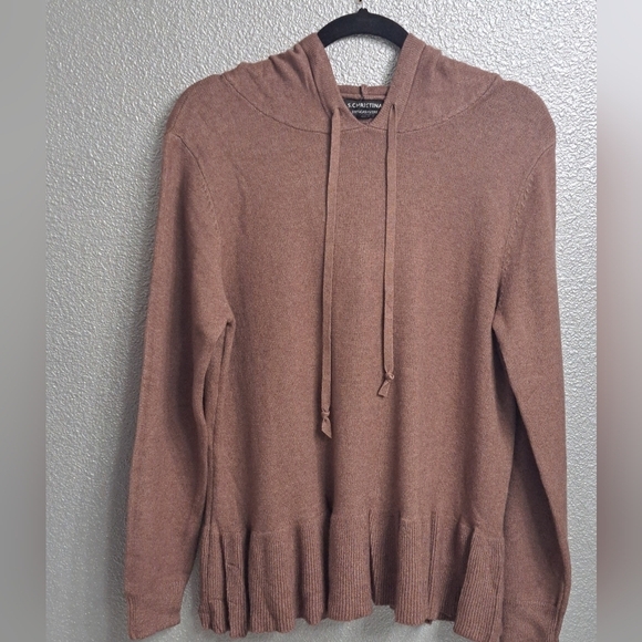 NWT S. Christina Cashmere Pullover Hoodie    Size L/XL - Picture 9 of 14
